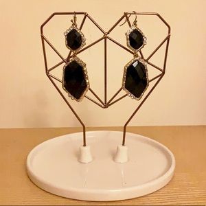 Large Black Costume Earrings